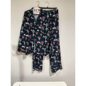 Men’s Wonder Shop 2 Piece Sleepware Set Christmas Theme Medium Multicolor